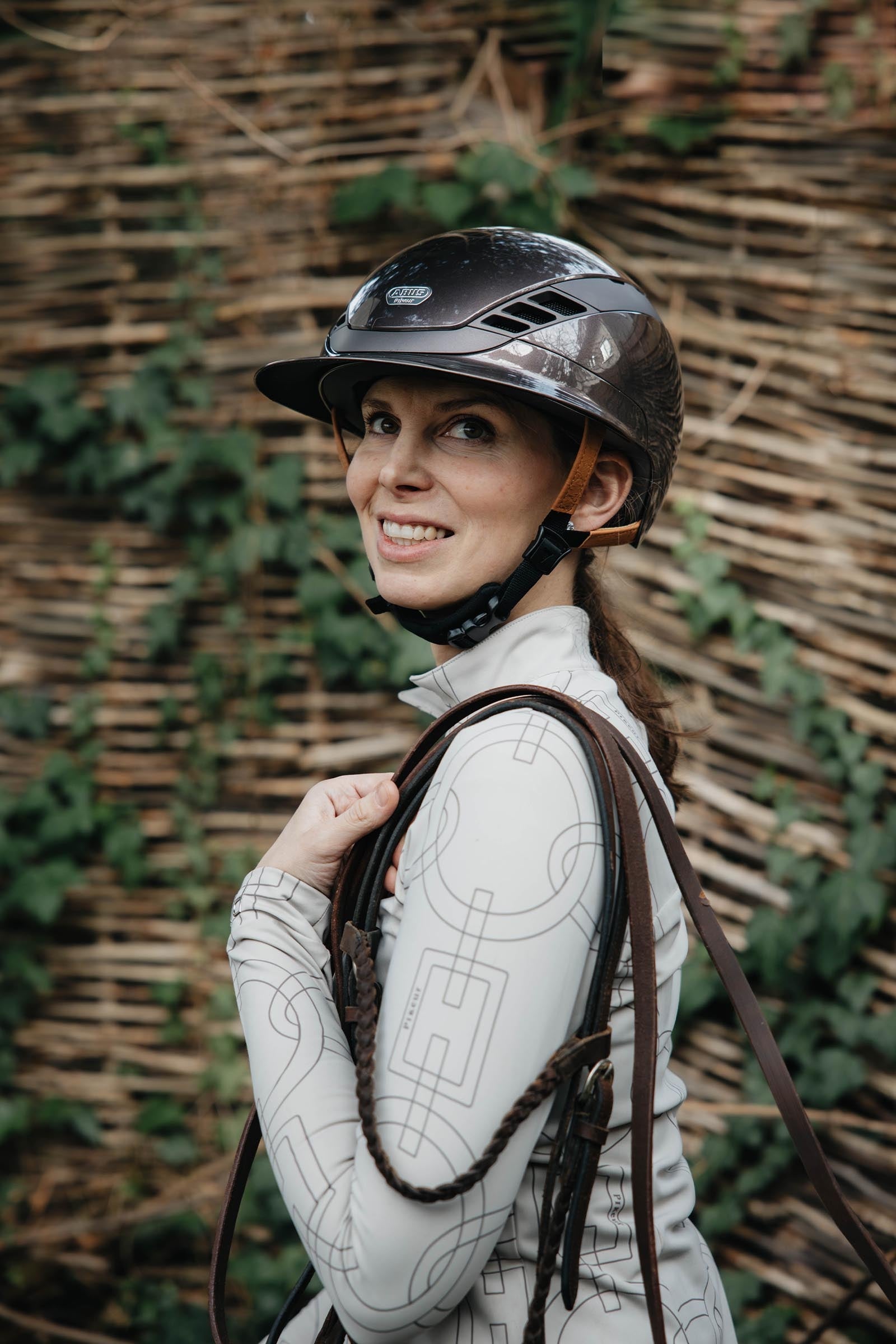 Abus Airluxe Pure Long Visor Riding Helmet Safety Equipment