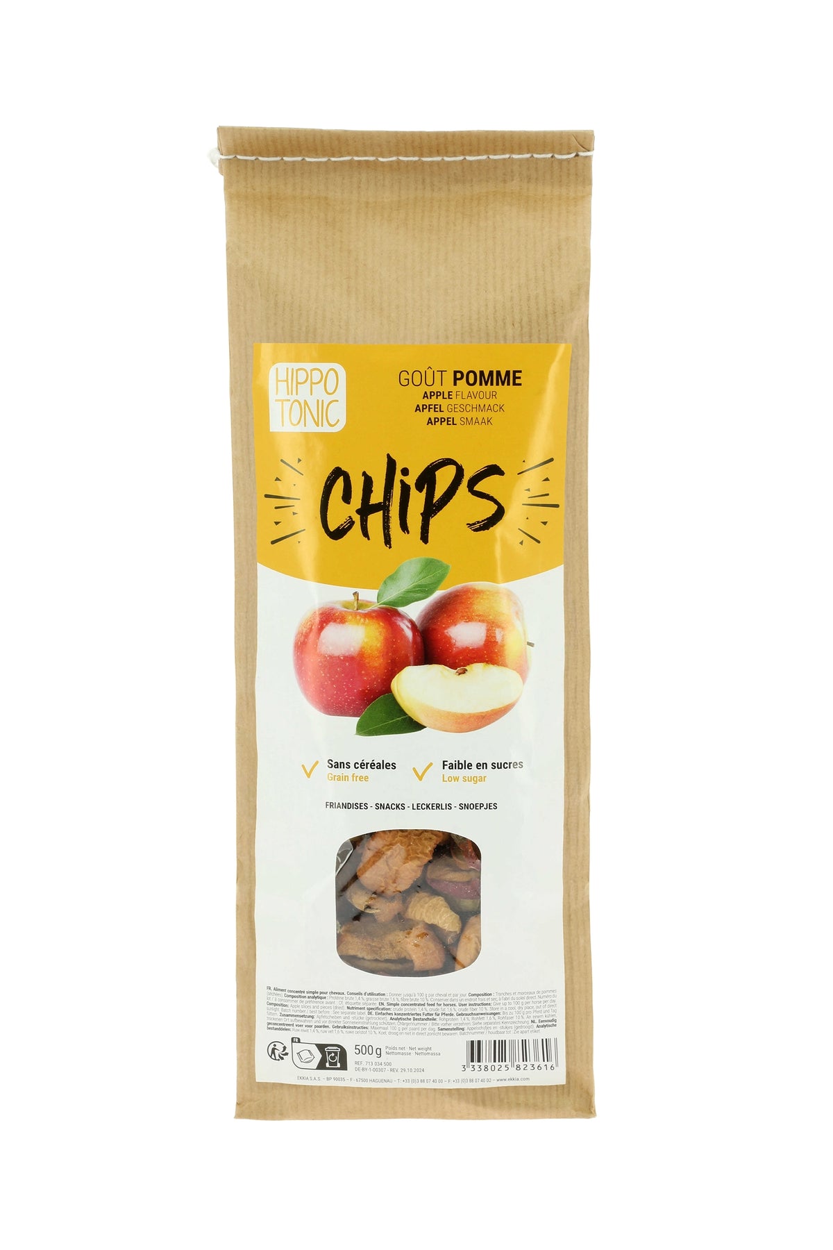 HIPPOTONIC Apple Chips For Horses, 500 g Horse Feed & Nutrition