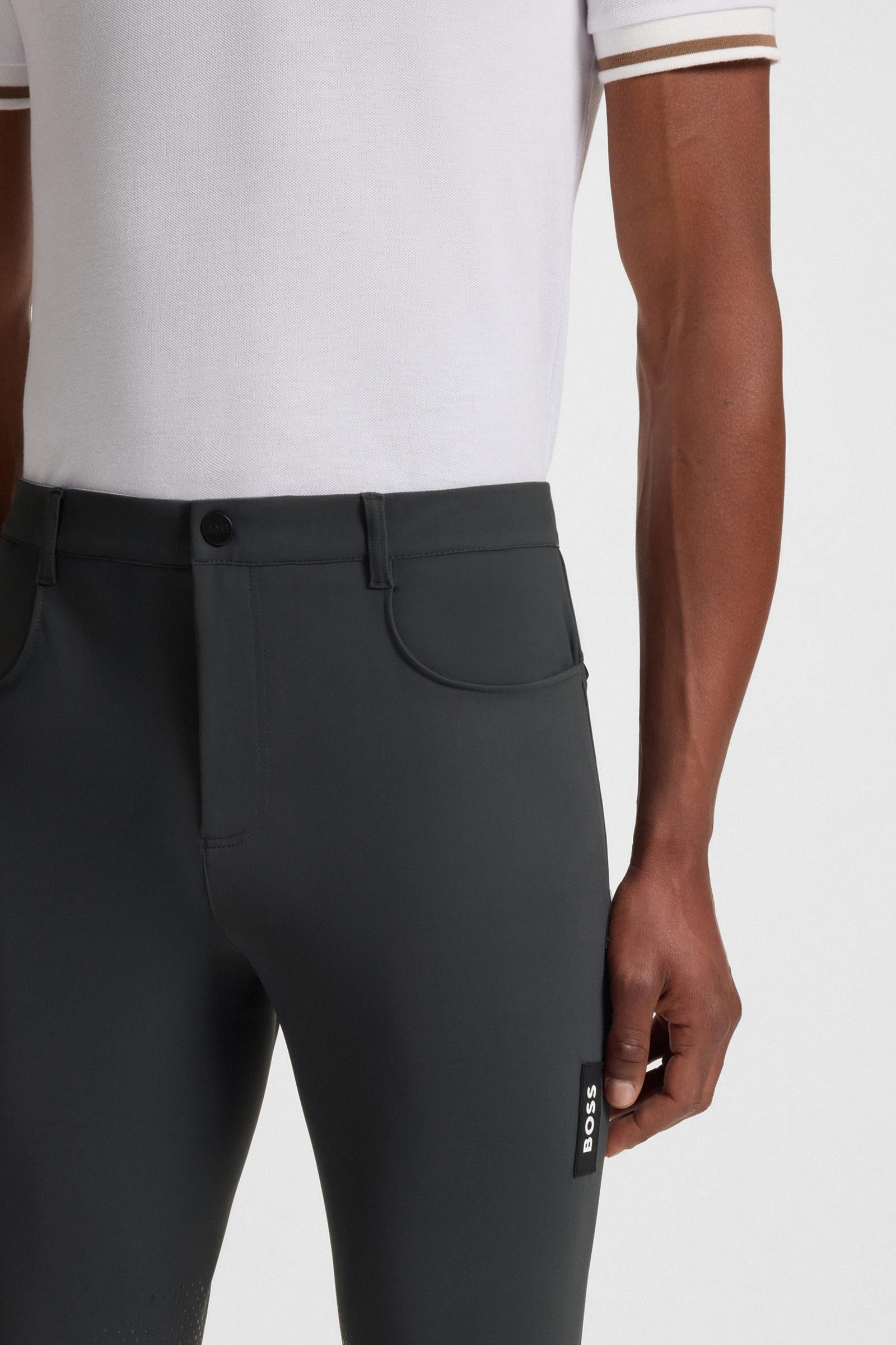 BOSS Equestrian Boss James Mens Knee Grip Technical Breeches Mens Riding Clothing