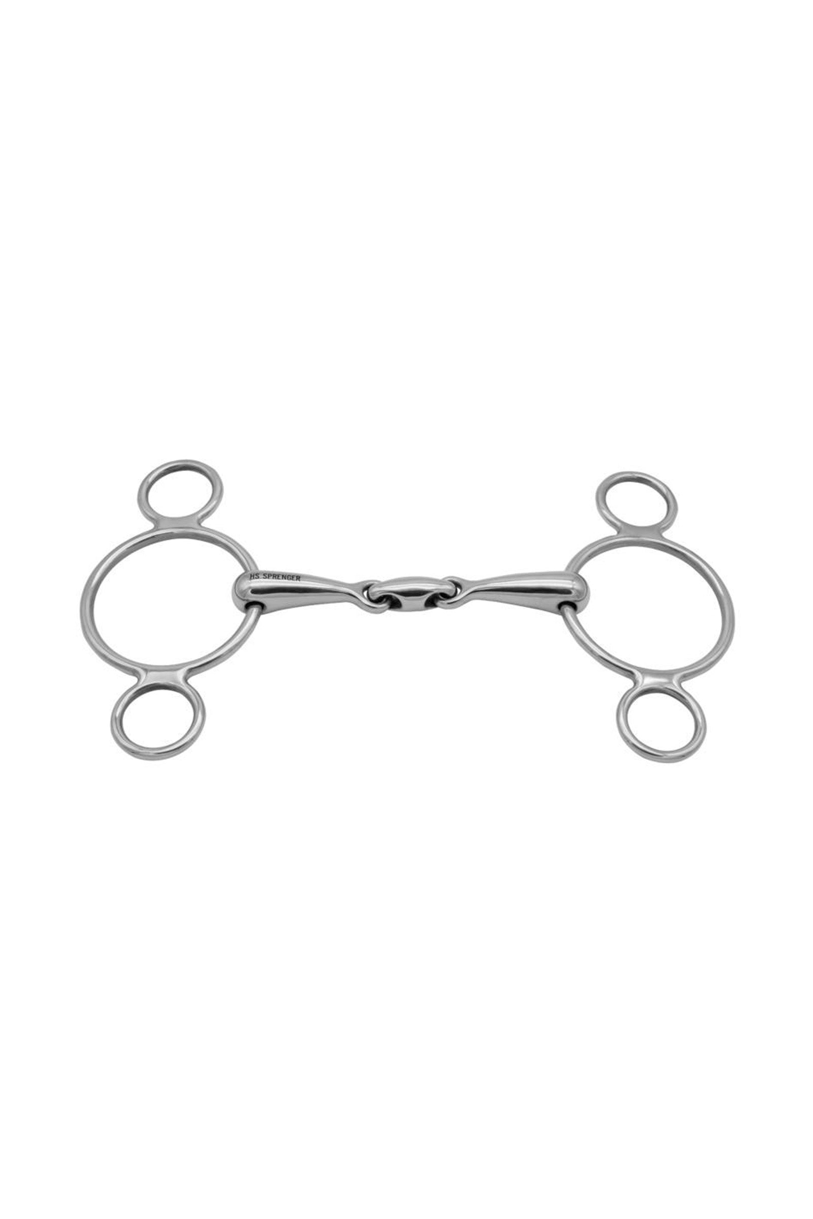 Sprenger 3-Ring Bit Vienna, Double Jt. 16mm, Stainless St. Horse Bits