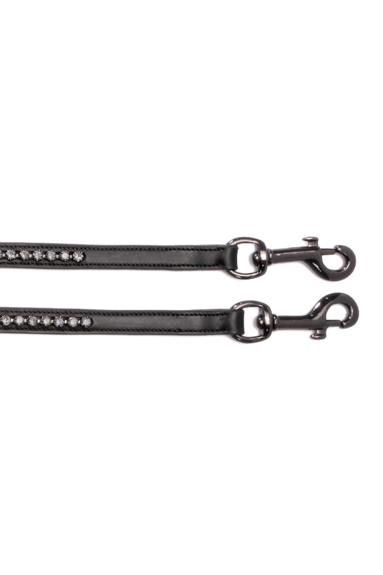 Kavalkade Rubberised Reins Icelandic With Carabiner and 5 Stops, 16 mm Bridles & Reins