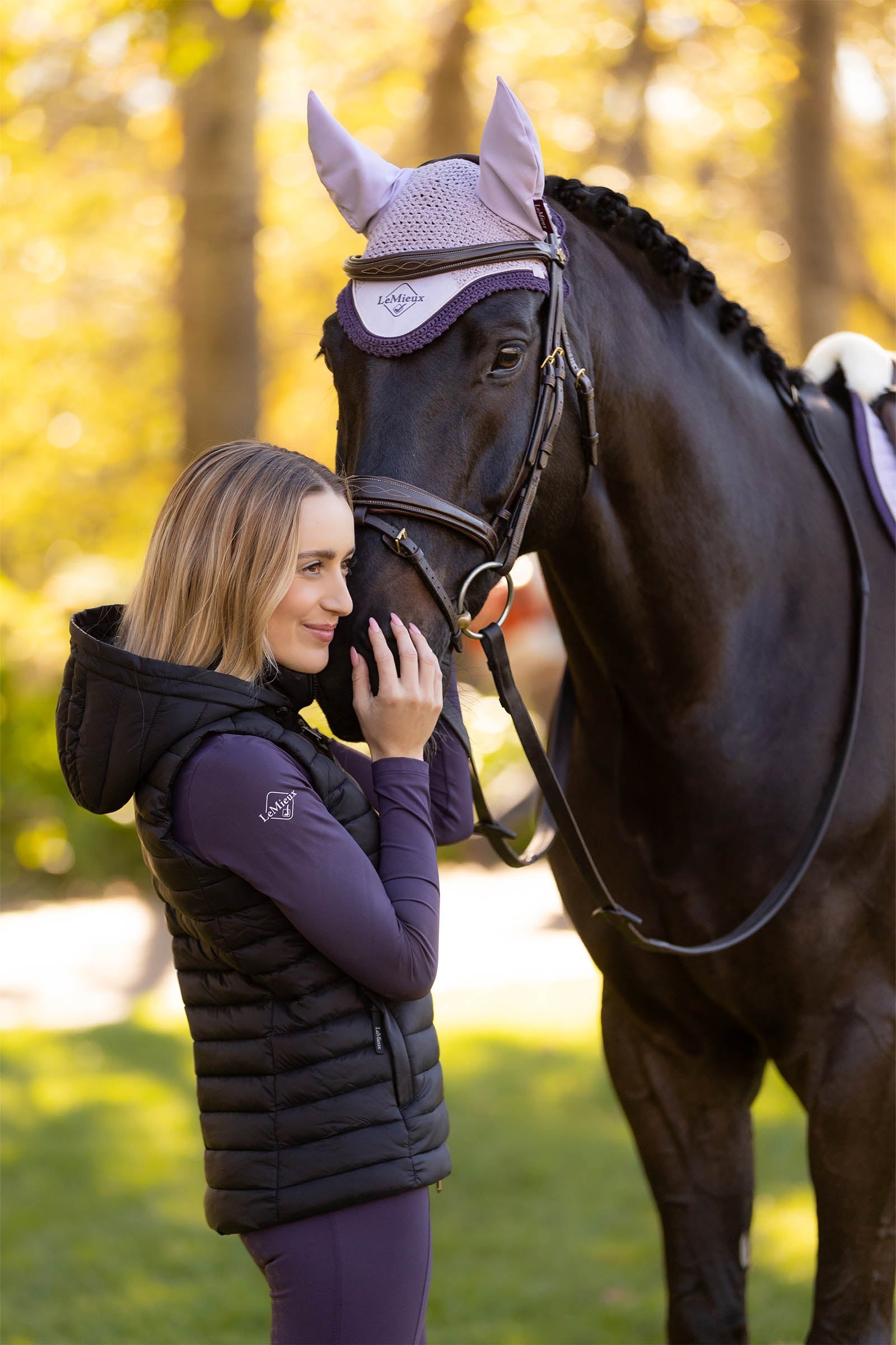 LeMieux Rose Women´s Hooded Puffer Gilet Women’s Riding Clothing