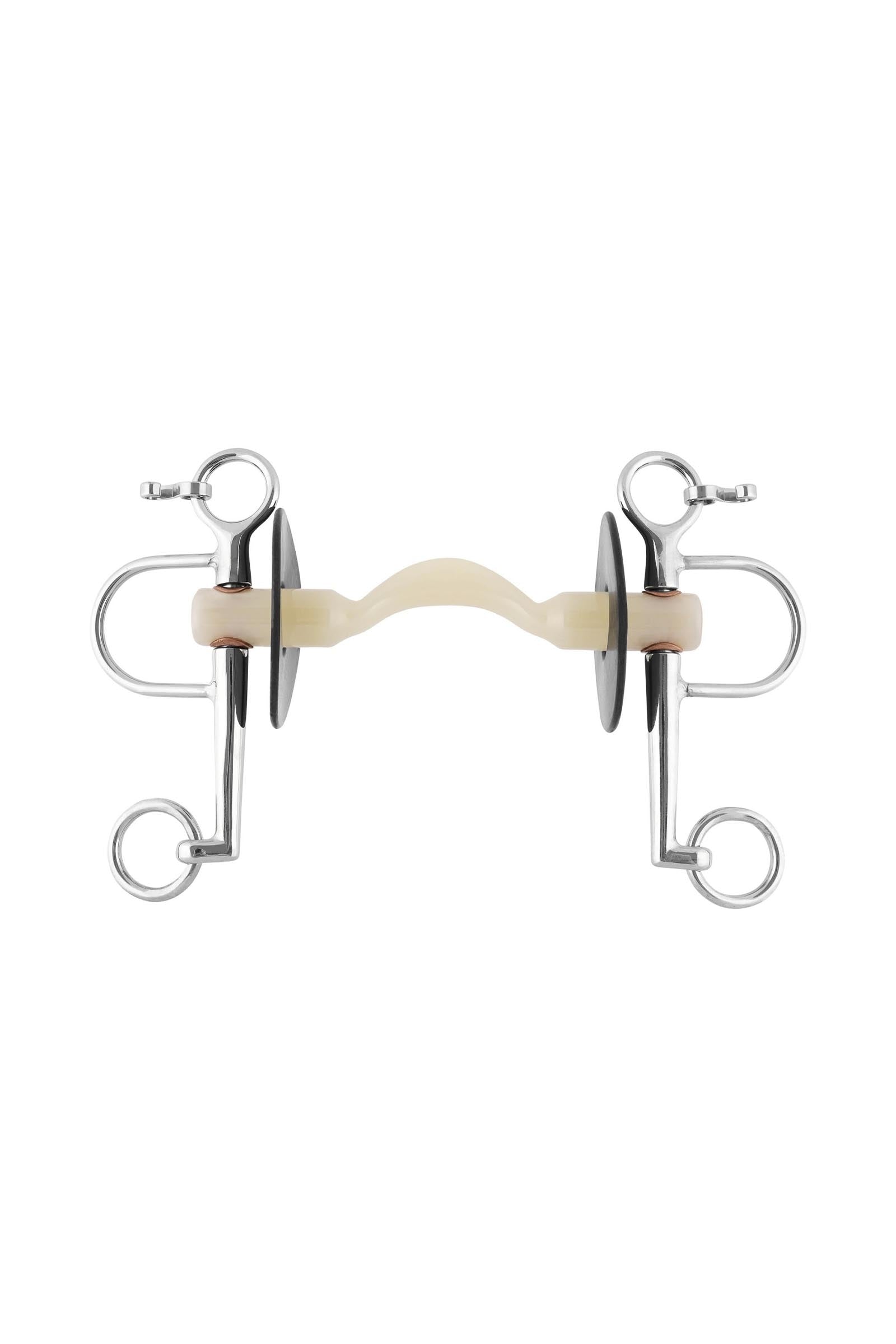 Sprenger Nathe Pelham 20mm w/ Soft Mullen Mouth, Port & Short Shanks, Thermoplastic Horse Bits