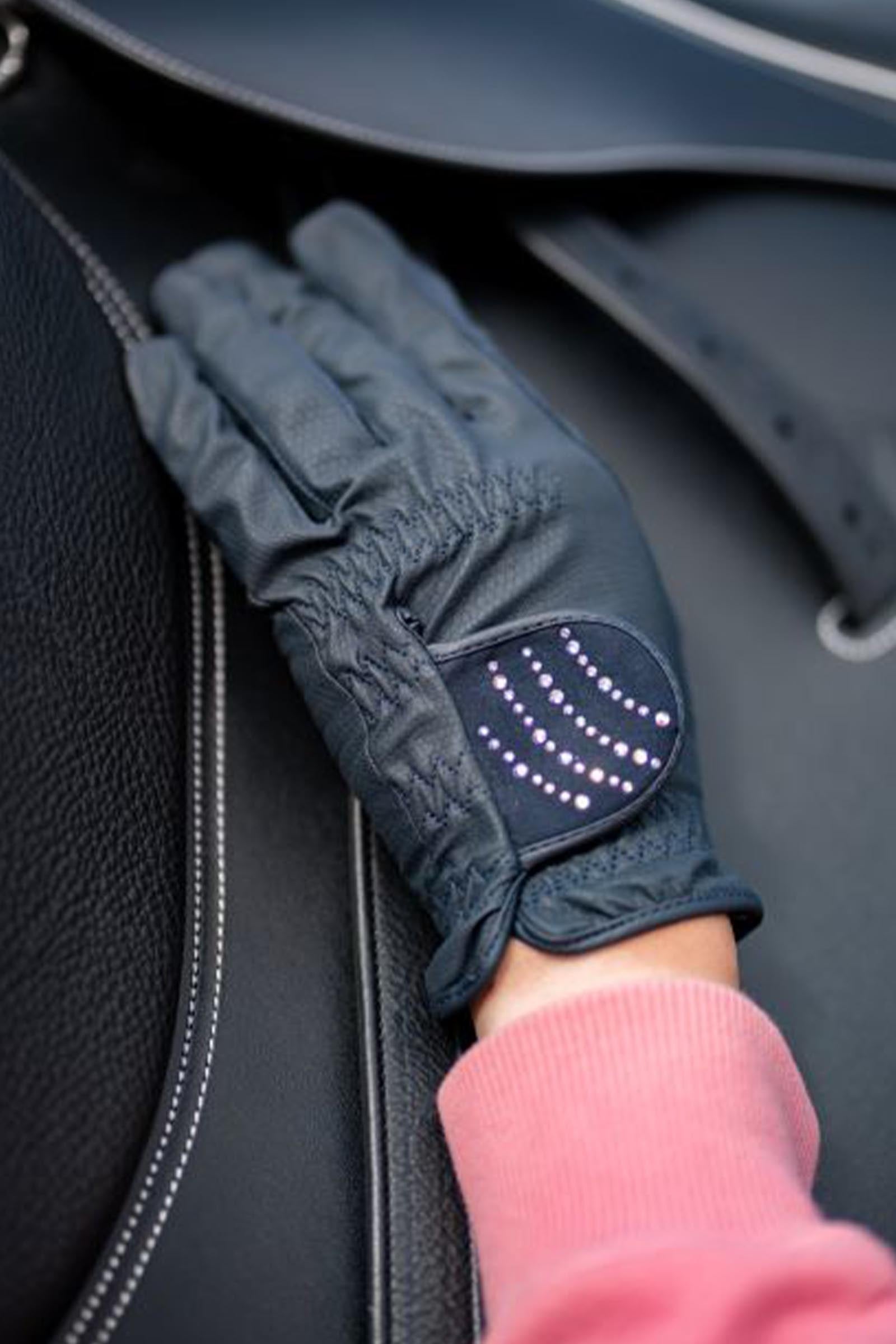 RSL Dubai Riding Gloves With Color-Adapting Glitter Stones Riding Gloves