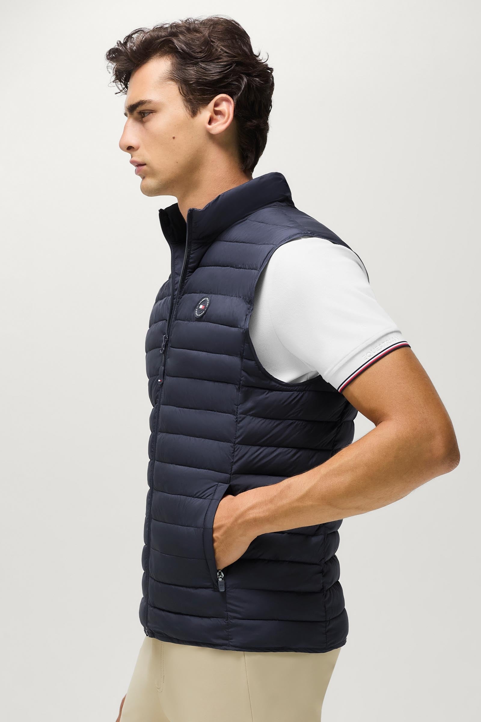 Tommy Hilfiger Equestrian Montero Men's Quilted Vest Mens Riding Clothing