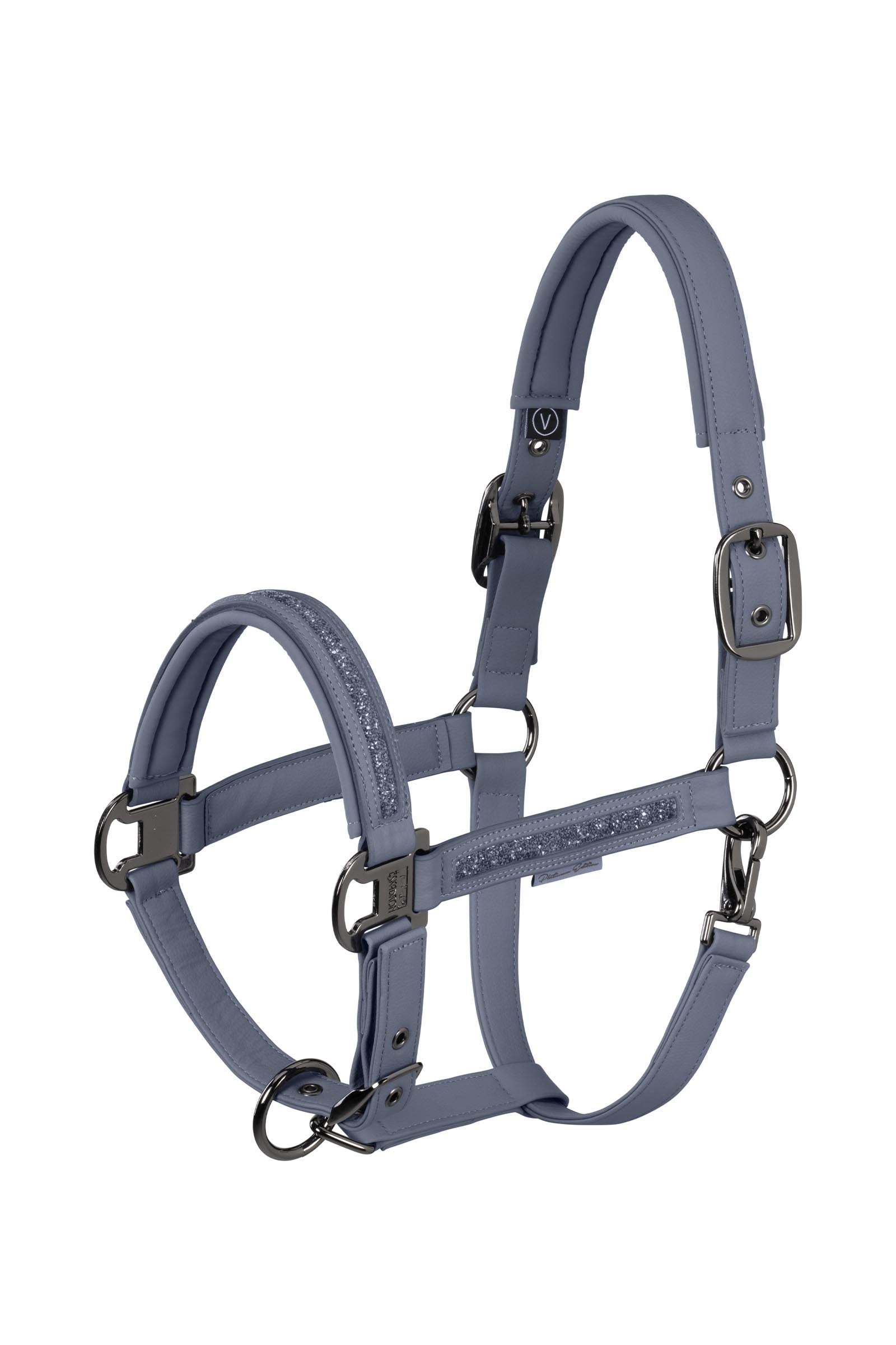 Eskadron Platinum 26 Jewel Double Pin Headcollar, Faux Leather Halters & Leads