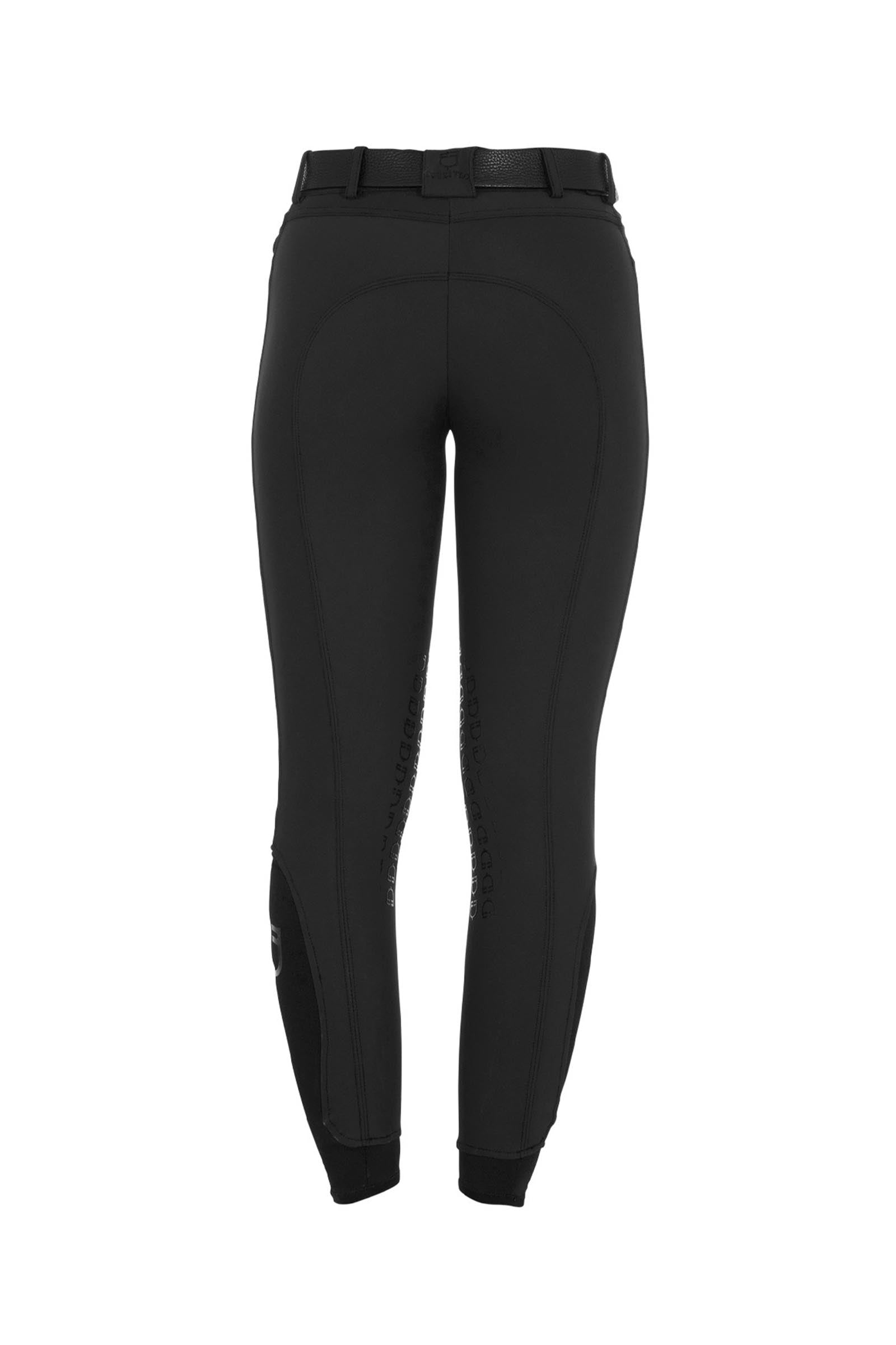 Equestro Women's Slim Fit Knee Grip Breeches With Logo Womens Breeches