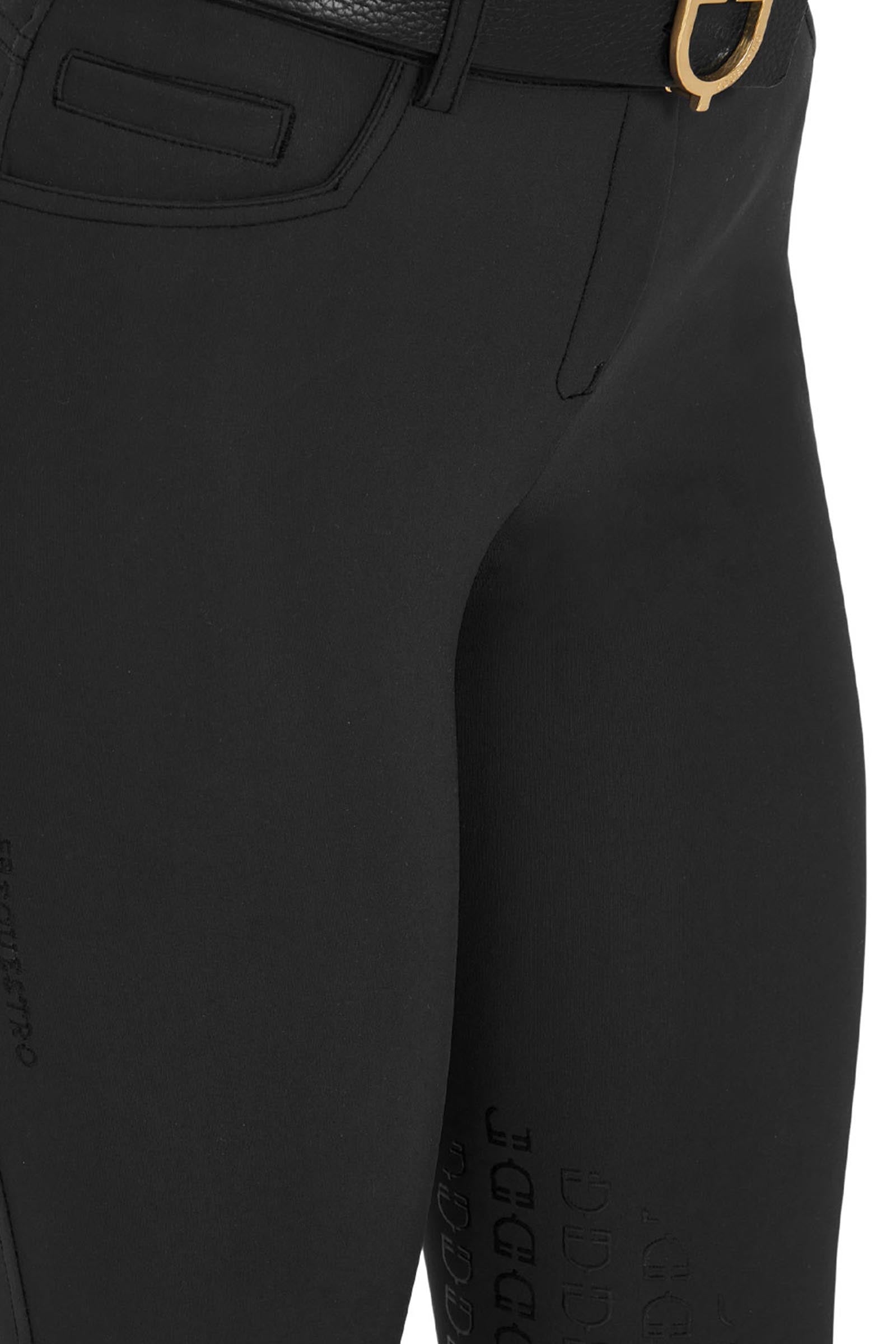 Equestro Women's Slim Fit Knee Grip Breeches With Logo Womens Breeches