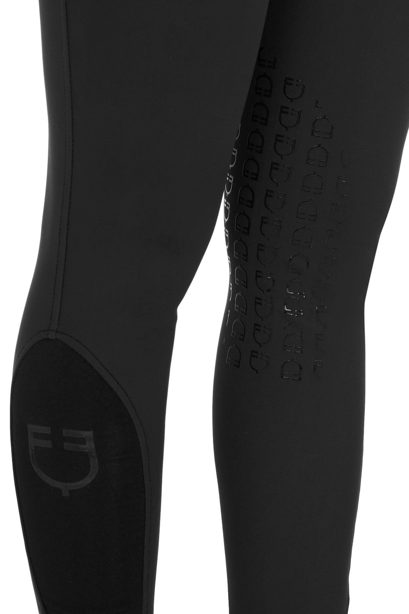 Equestro Women's Slim Fit Knee Grip Breeches With Logo Womens Breeches