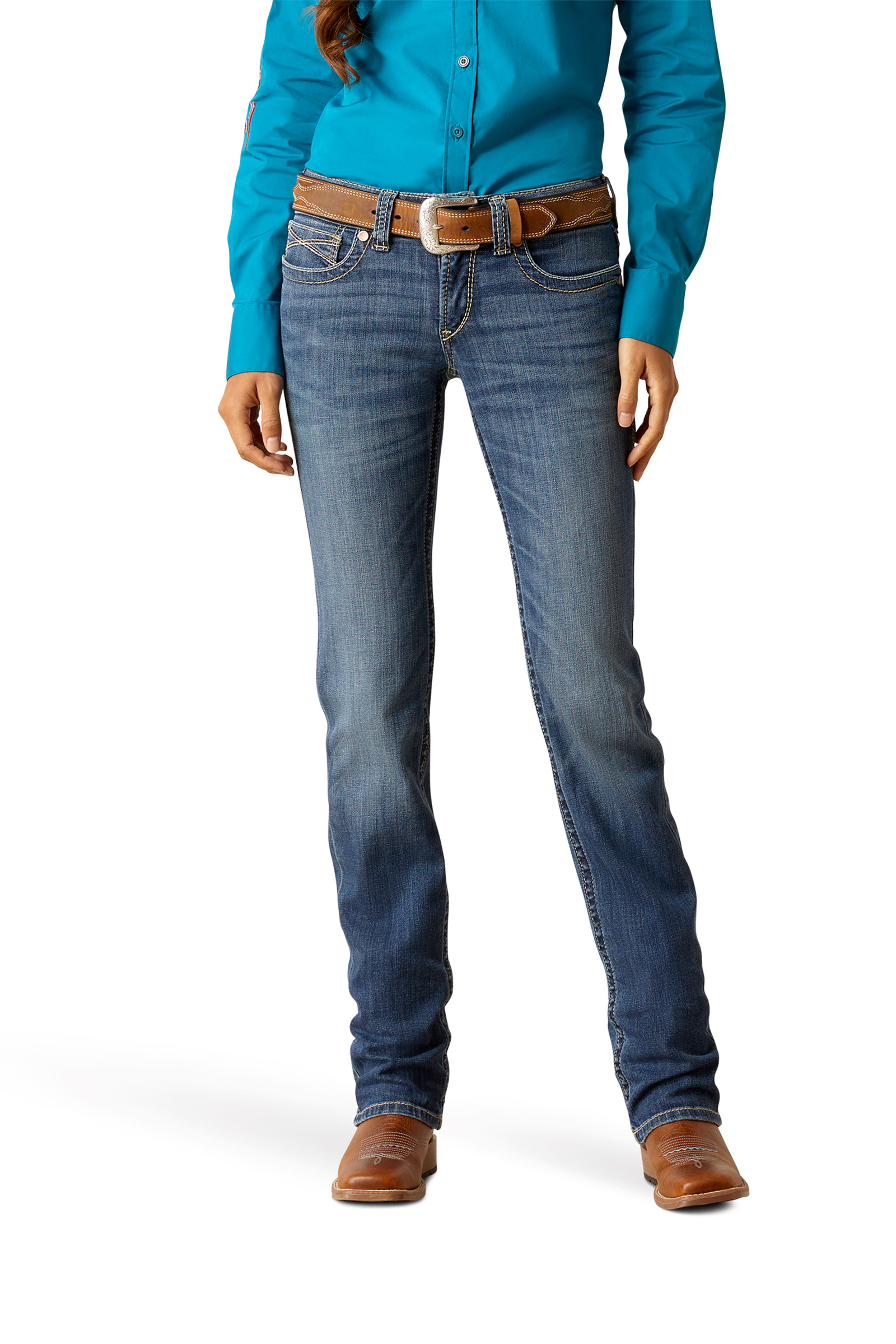 Ariat Women's R.E.A.L. Mid Rise Everlee Straight Jean - Irvine - Heads To  Tails Horseware